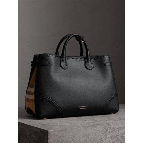 burberry large banner in brogue detail leather|burberry clothing for men.